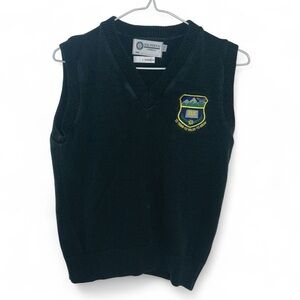 Dark Academia Green School Uniform Sweater Vest - Youth Large